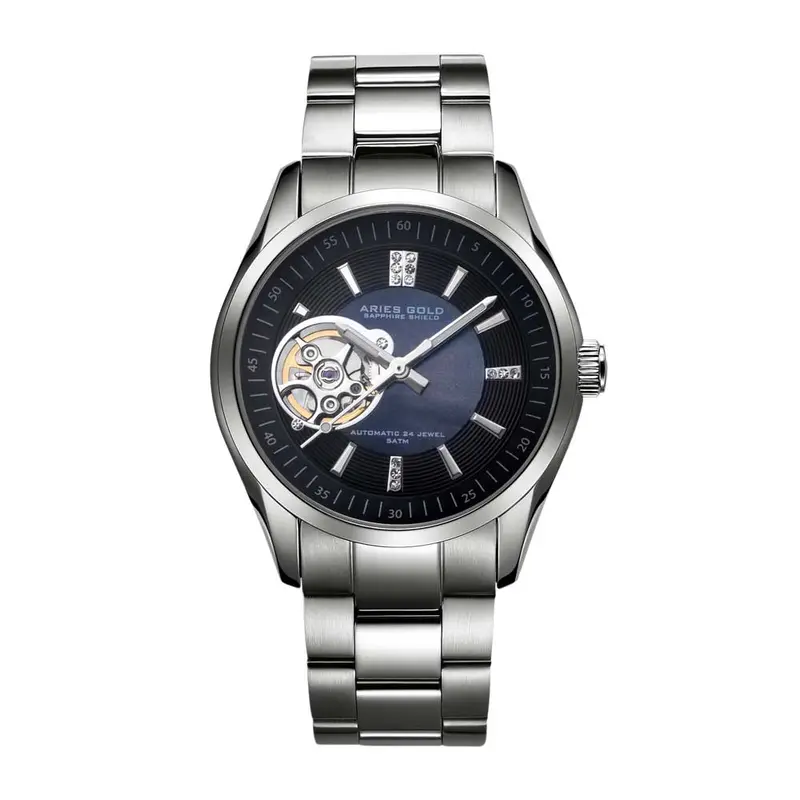 Aries Gold Inspira Silver Women's Watch - Open Heart | L 9003 S-Bkmop 1