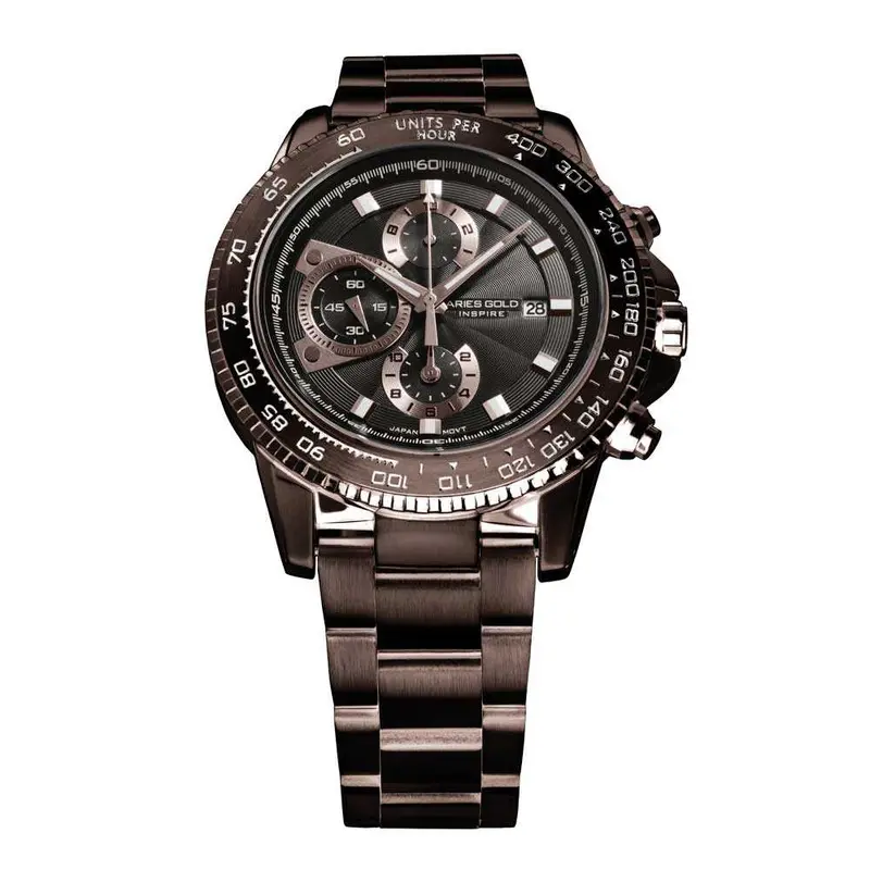 Aries Gold Inspire Coffee Men's Watch - Chronograph | G 7231 Cf-Cf 1