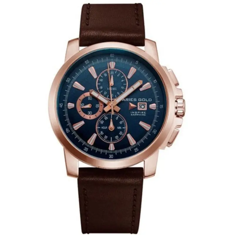 Aries Gold Inspire Contender Brown Men's Watch - Chronograph | G 7301A Rg-Bu 1