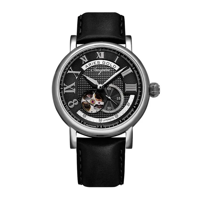 Aries Gold Inspire Gauntlet Black Men's Watch - Open Heart | G 903A S-Bk 1