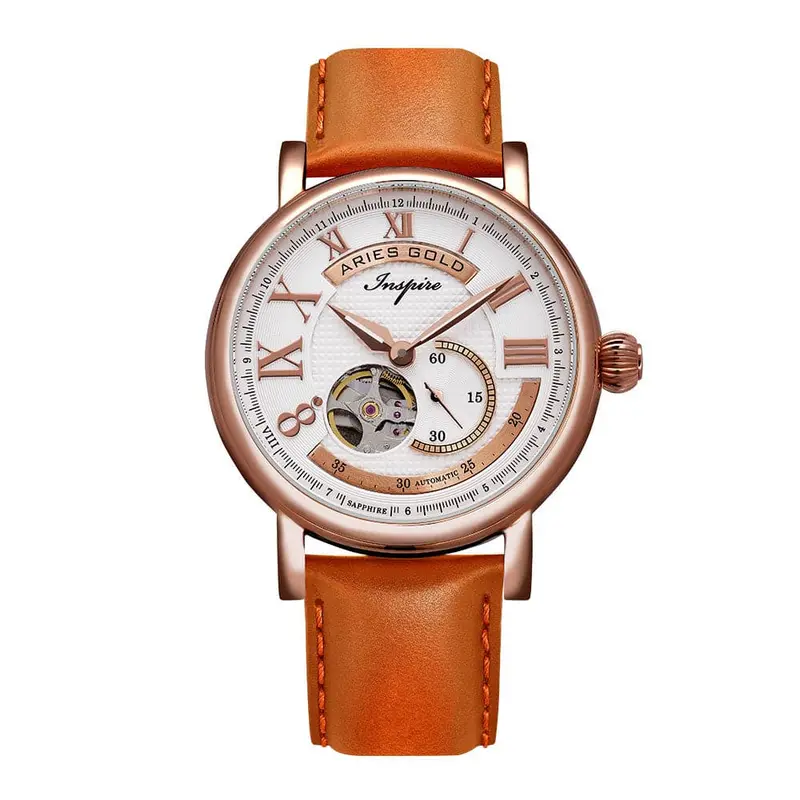 Aries Gold Inspire Gauntlet Orange Men's Watch - Open Heart | G 903A Rg-W 1