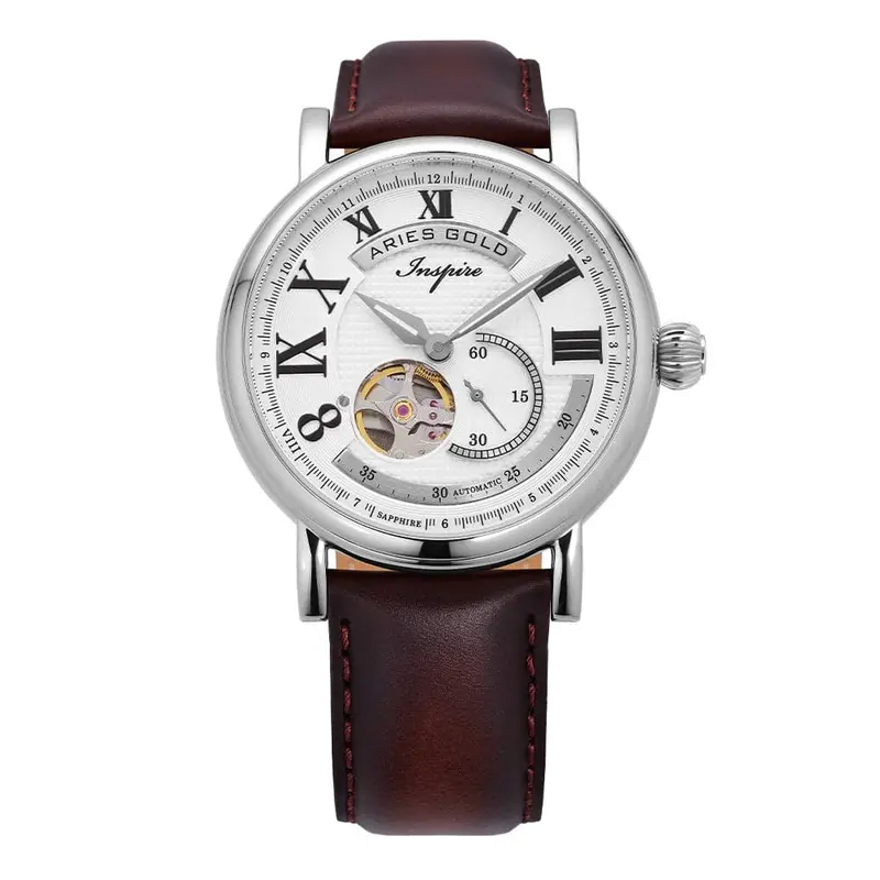 Aries Gold Inspire Gauntlet Vintage Brown Men's Watch - Open Heart | G 903 S-W 1