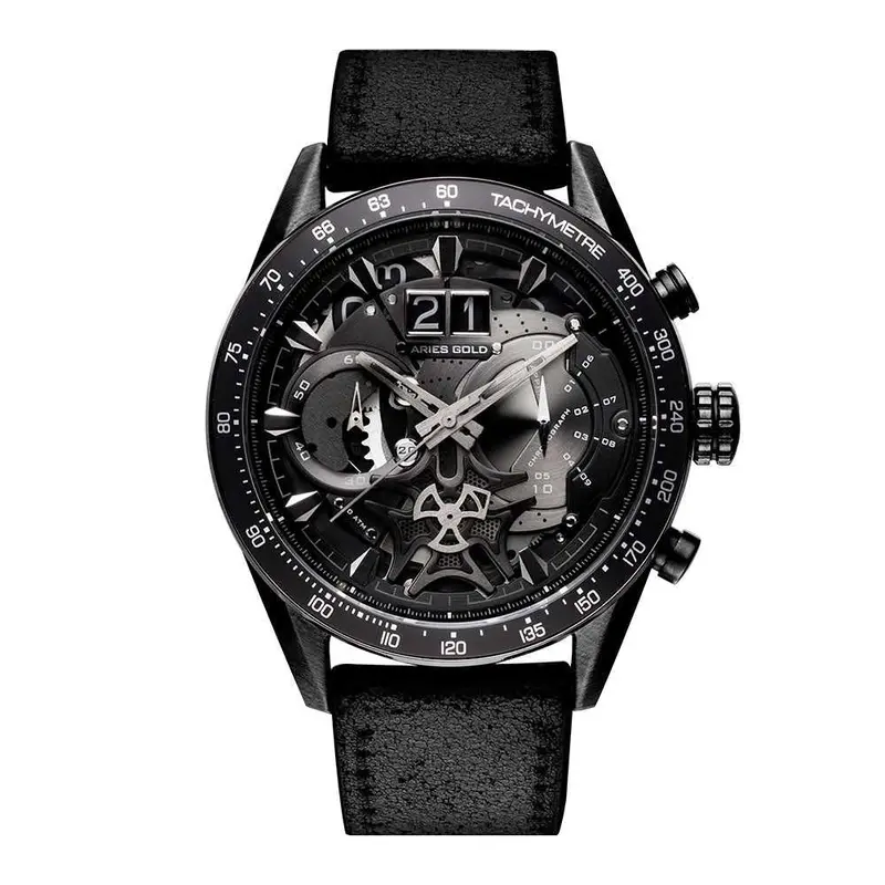 Aries Gold Jolter Black Men's Watch - Chronograph | G 7008 Bk-Bk 1