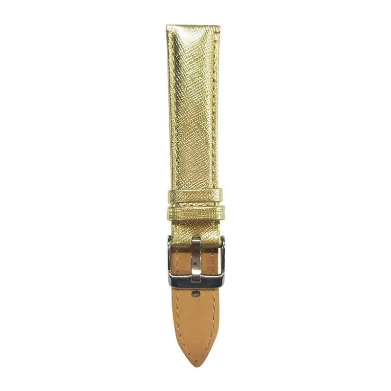 Aries Gold Metallic Gold Saffiano Ag-L0027 Leather Strap 1