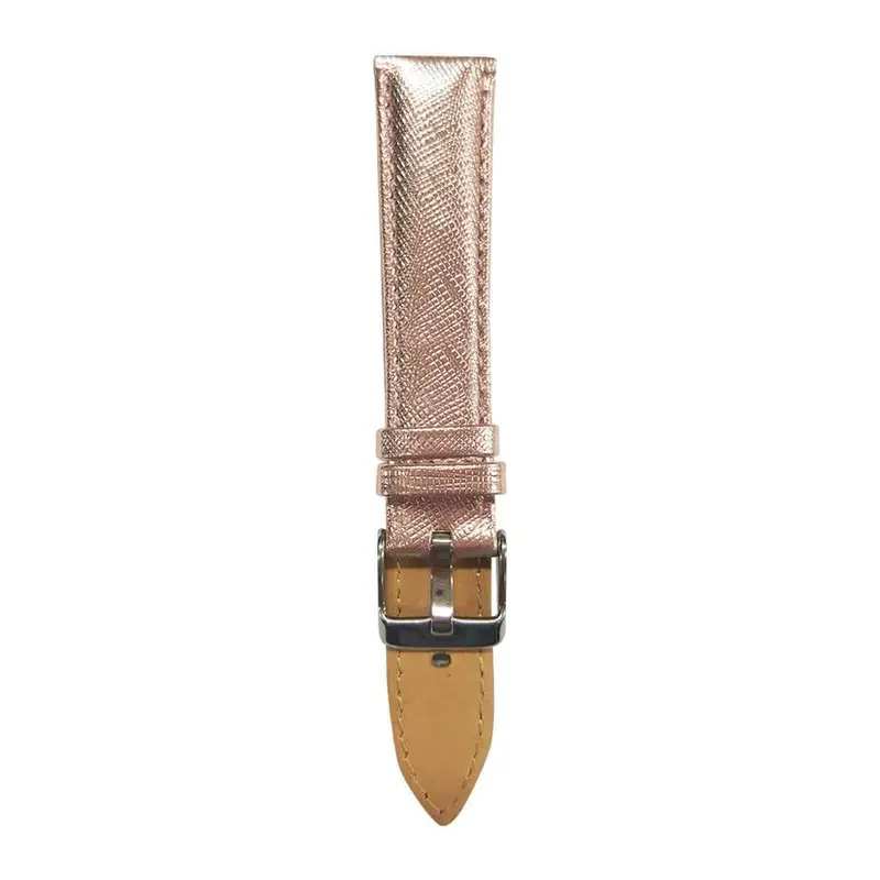 Aries Gold Metallic Rose Saffiano Ag-L0028 Leather Strap 1