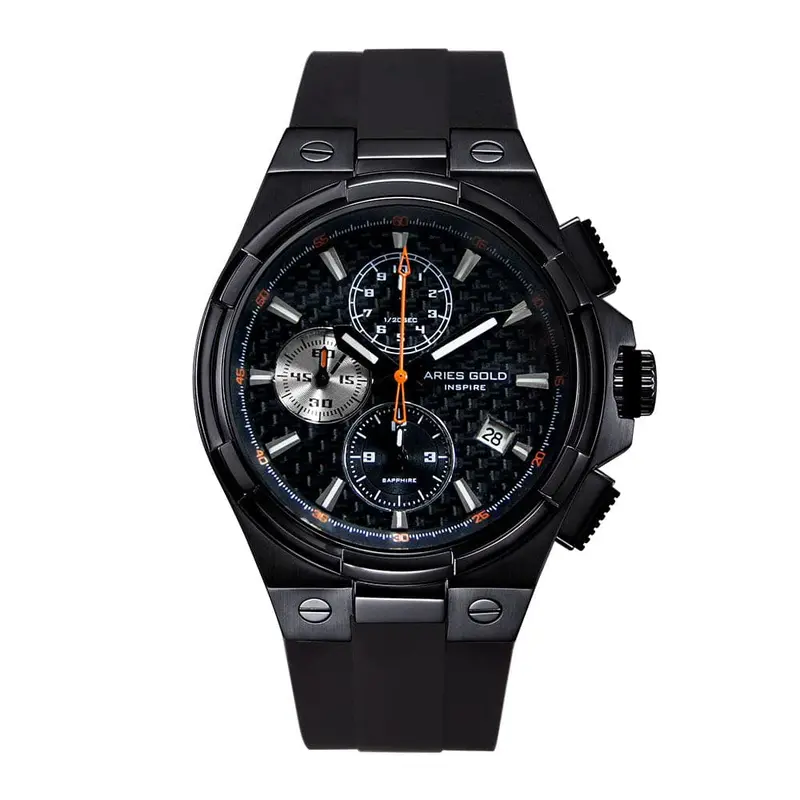 Aries Gold Monarch Black Men's Watch - Chronograph | G 7312 Bk-Bkor 1