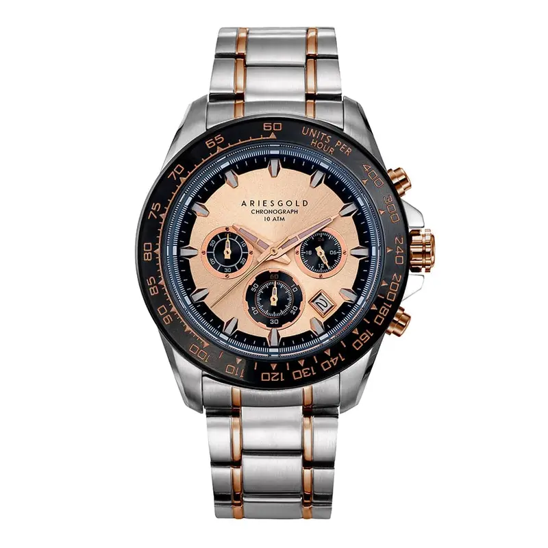 Aries Gold Monza Two-Tone Men's Watch - Chronograph | G 7024 Sbkrg-Rg 1