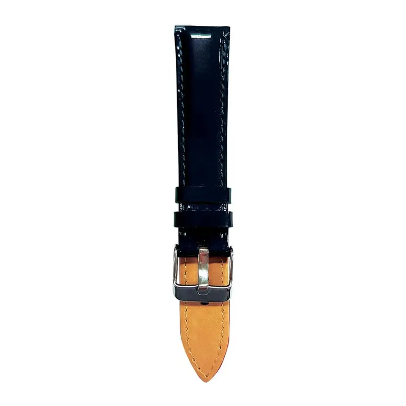 Aries Gold Navy Gloss Ag-L0025 Leather Strap 1