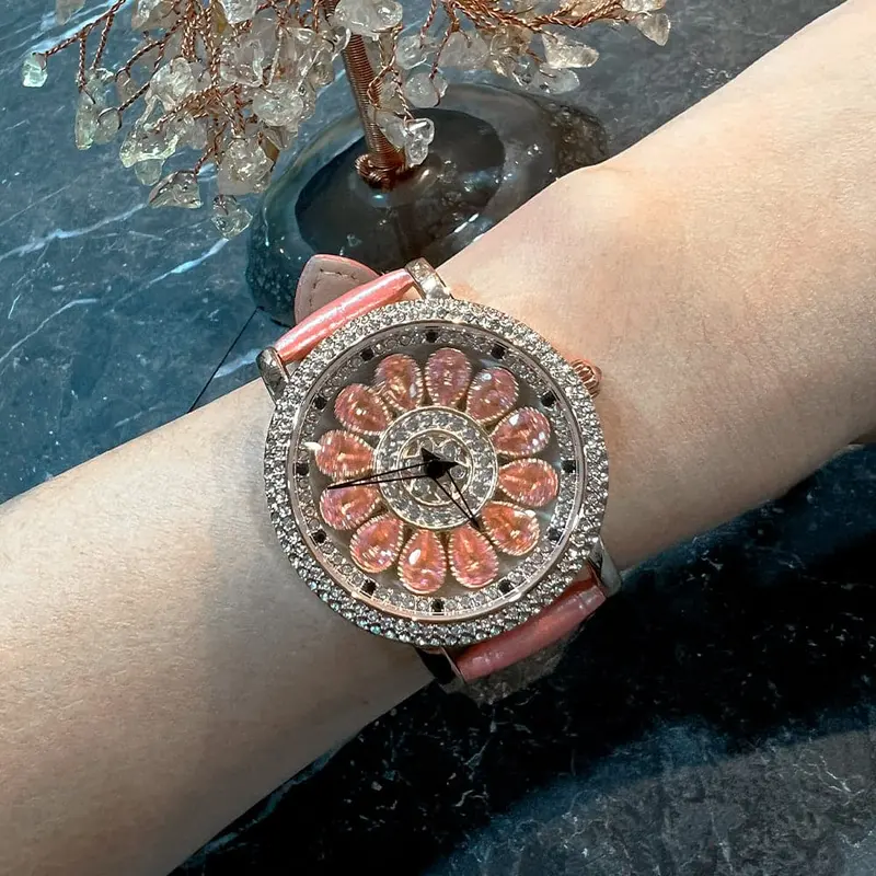 Aries Gold Pink Women Watch Genuine Leather Strap | L 5046 Rgpk-Pk 1