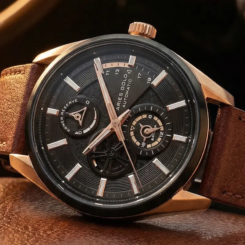 Aries Gold Roadster Brown Men's Watch - Power Reserve | G 9021 Rgbk-Br 2