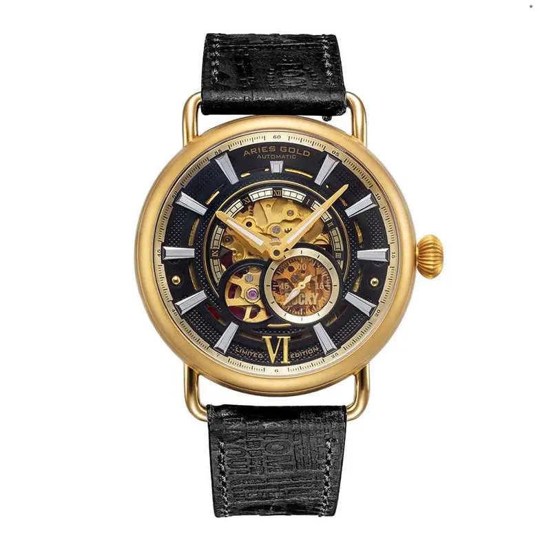 Aries Gold Rocky Limited Edition Black Men's Watch - Skeleton Dial | G 9013 G-Bk 2