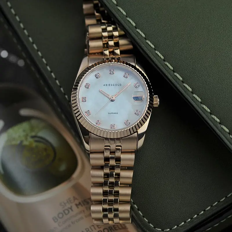 Aries Gold Rose Gold Women's Watch - Sapphire Glass | B 1069 Rg-Mp 1