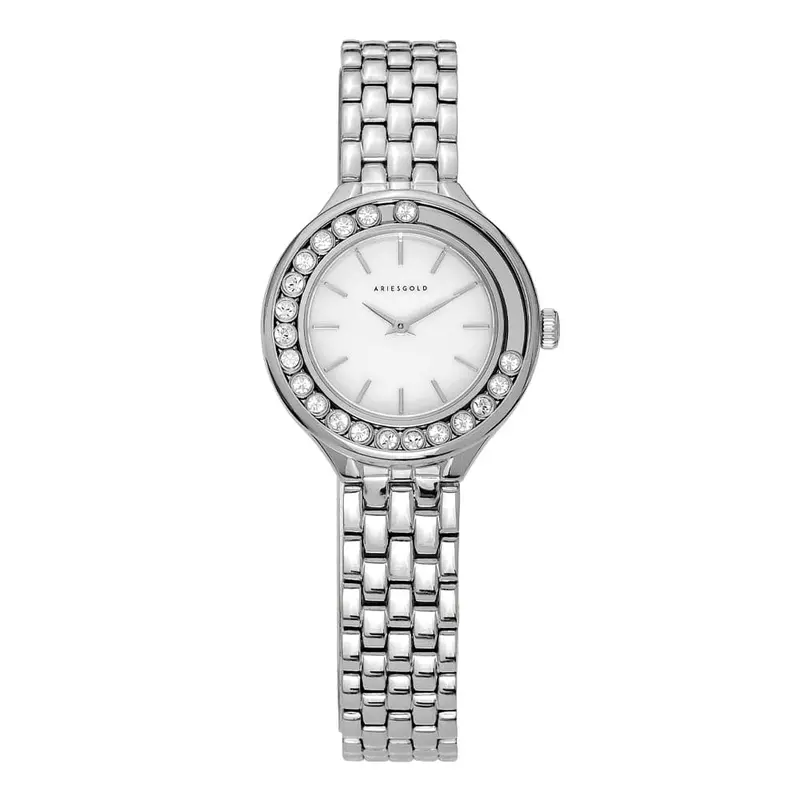 Aries Gold Serenity Silver Women Watch Stainless Steel Strap | L 5041 S-Mp 1