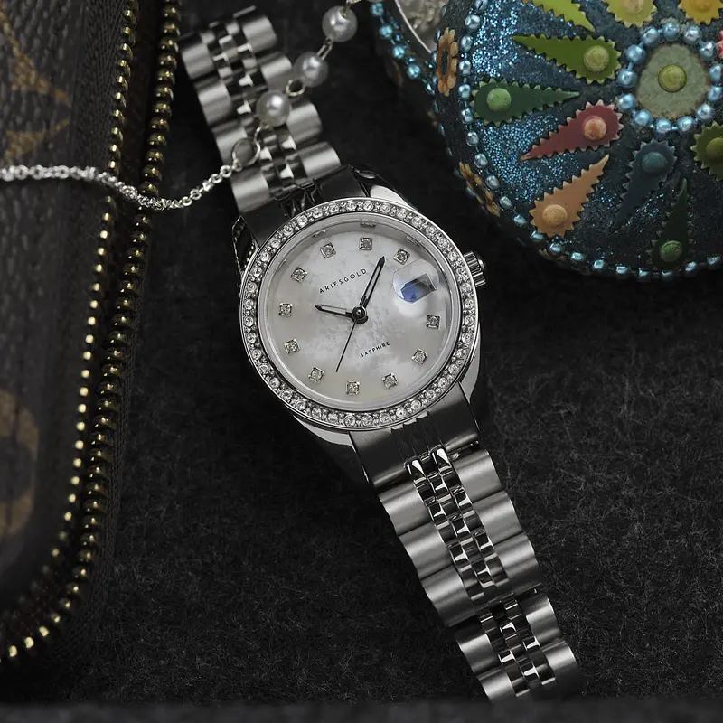 Aries Gold Silver Women's Watch - Sapphire Glass | B 1069 S-Mp 1