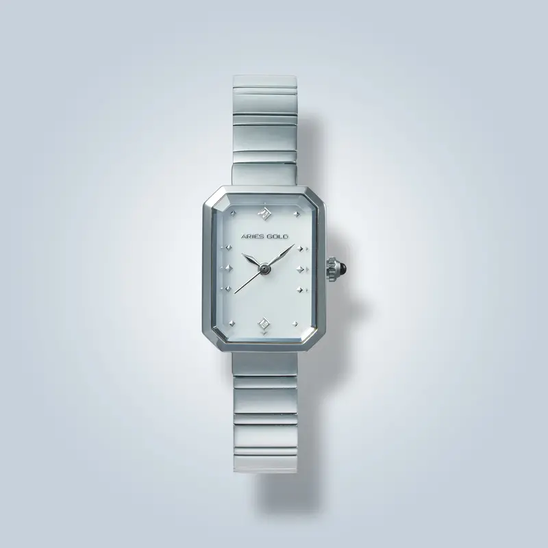 Aries Gold Stellar Gem Silver Women's Watch - Sapphire Glass | L 5017 S-W 1