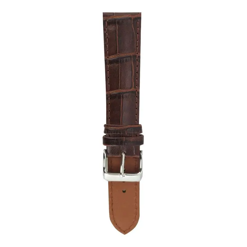 Aries Gold Tan Brown Croco Ag-L0002-18 Leather Strap 1