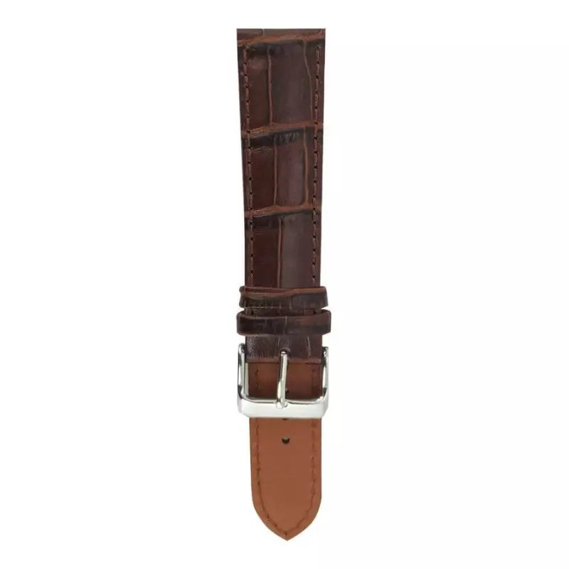 Aries Gold Tan Brown Croco Ag-L0002-22 Leather Strap 1