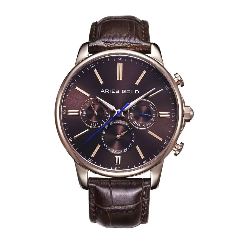 Aries Gold Urban Belfast Brown Men's Watch - Multifunction | G 102 Rg-Cf 1