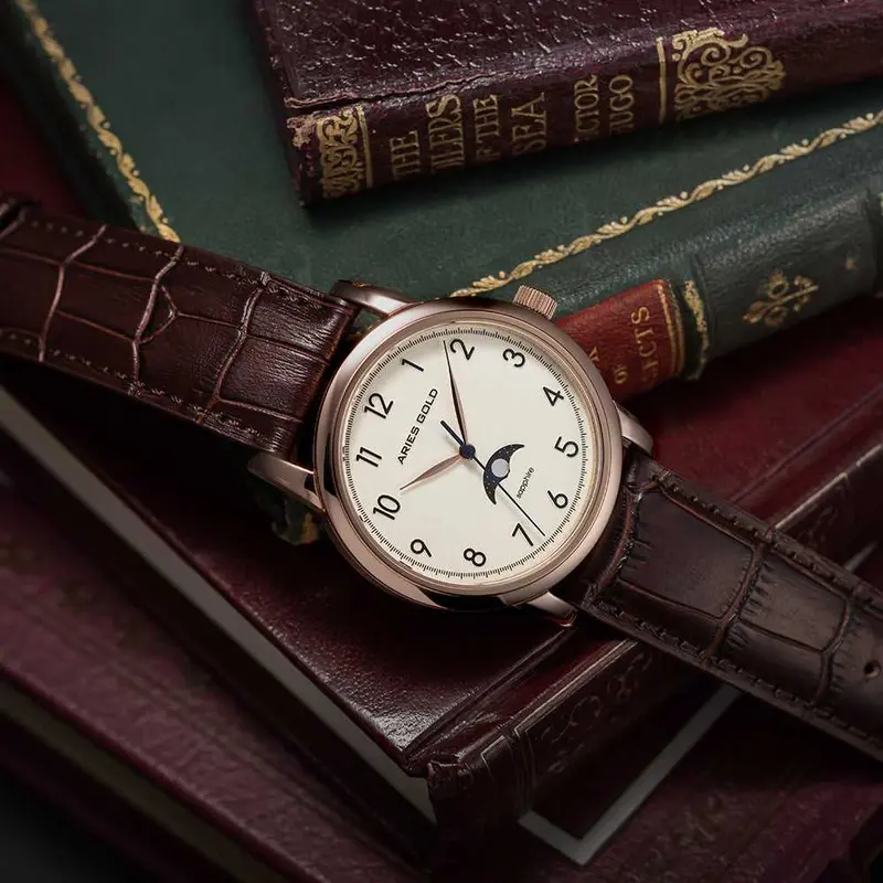 Aries Gold Urban Brown Men's Watch - Moon Phase | G 1003 Rg-Bei 2