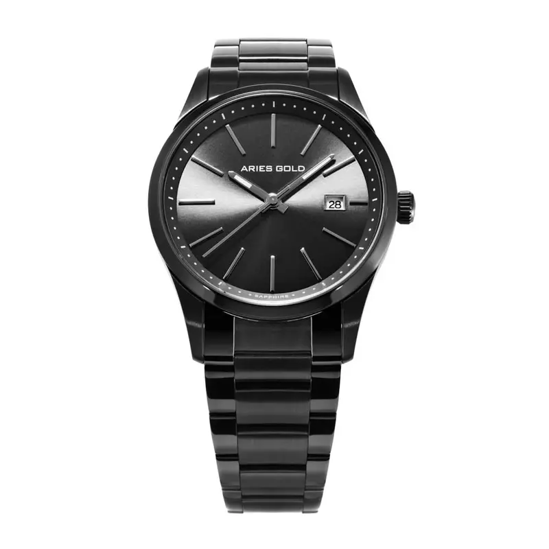 Aries Gold Urban Classic Black Men's Watch - Sapphire Glass | G 120B Bk-Bkd 1