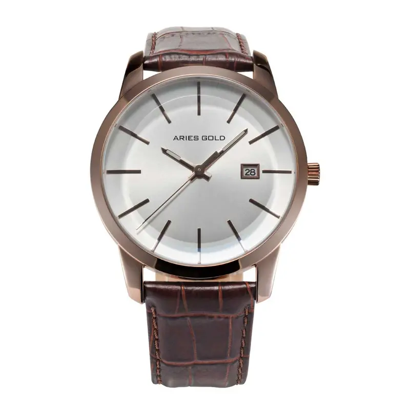 Aries Gold Urban Energy Brown Women's Watch - Genuine Leather Strap | G 639M Rg-Rose 1