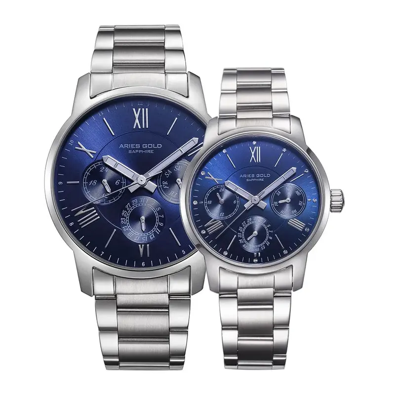 Aries Gold Urban Eternal Blue Dial Couple's Watch - Chronograph | G 103 & B 103 S-Bu 1