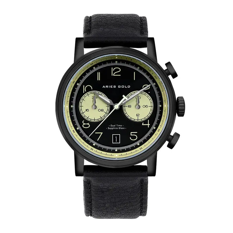 Aries Gold Urban Journey Black Men's Watch - Multifunction | G 1025 Bk-Bkbei 1