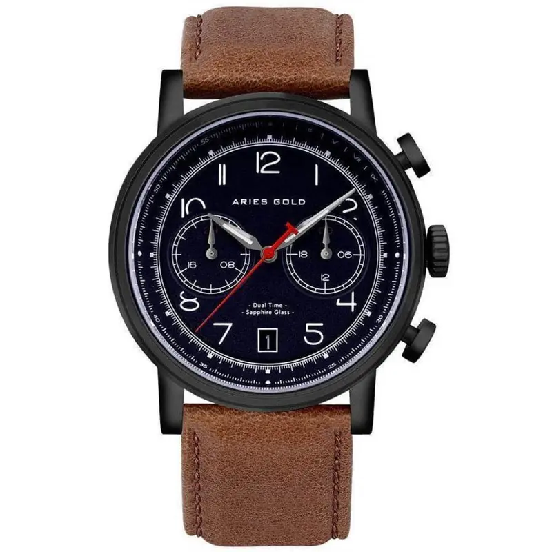Aries Gold Urban Journey Brown Men's Watch - Dual Time | G 1025 Bk-Bu 1