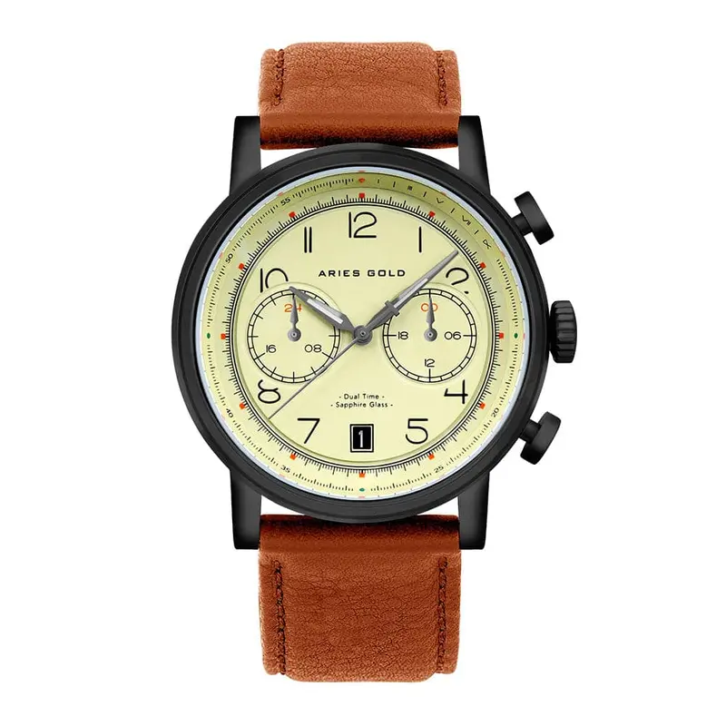 Aries Gold Urban Journey Brown Men's Watch - Multifunction | G 1025 Bk-Bei 1