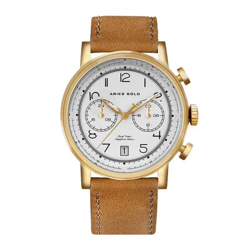 Aries Gold Urban Journey Brown Men's Watch - Multifunction | G 1025 G-W 1