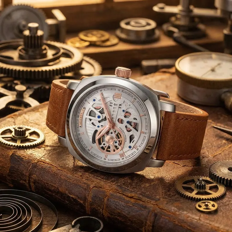 Aries Gold Vanguard Brown Men's Watch - Skeleton Dial | G 9025 Srg-Srg 2