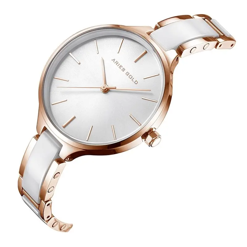 Aries Gold Venise White Women's Watch - Ceramic Inlay | L 5036Z Rg-W 2