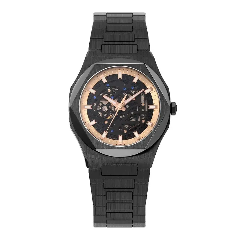 Aries Gold Voltamic Black Men's Watch - Sapphire Glass | G 9031 Bk-Bkrg 1