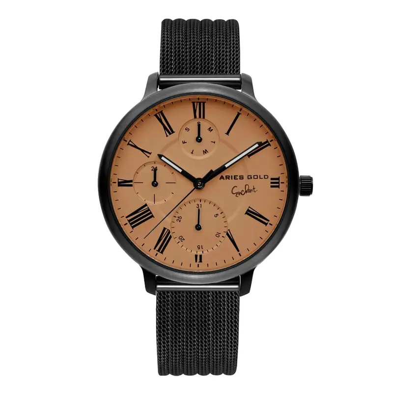 Aries Gold Voyage Black Women's Watch - Chronograph | L 5034 Bk-Br 1