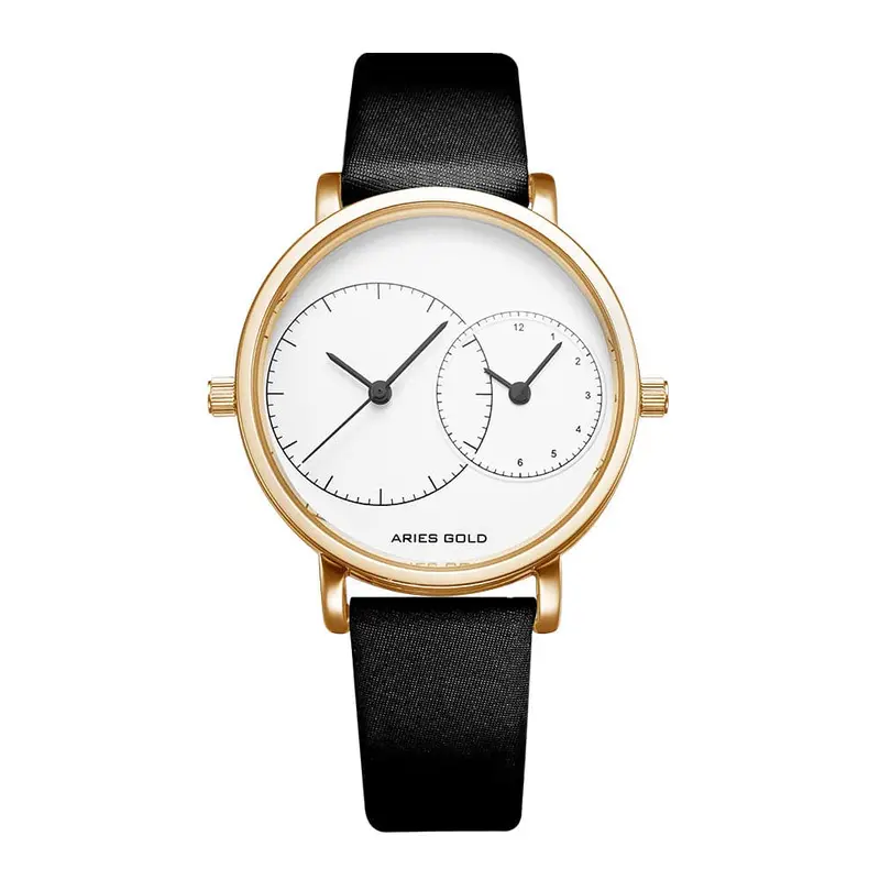 Aries Gold Wanderer Black Women's Watch - Dual Time | L 5027 G-W 1