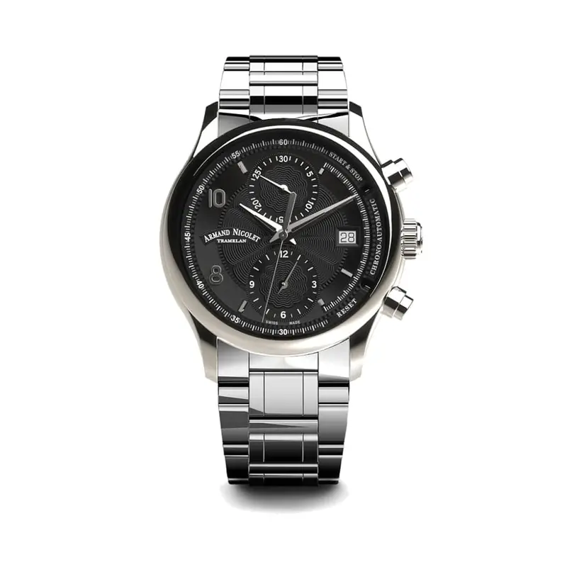 Armand Nicolet A844aaa-Nr-M9742 Men's Watch With Additional Black Leather Strap 1