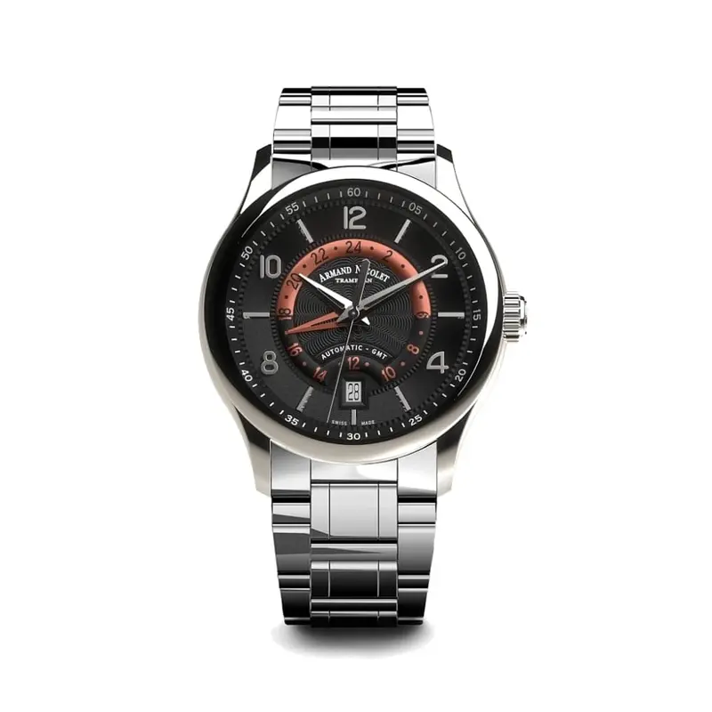 Armand Nicolet A846aaa-Nr-M9742 Men's Watch With Additional Black Leather Strap 1