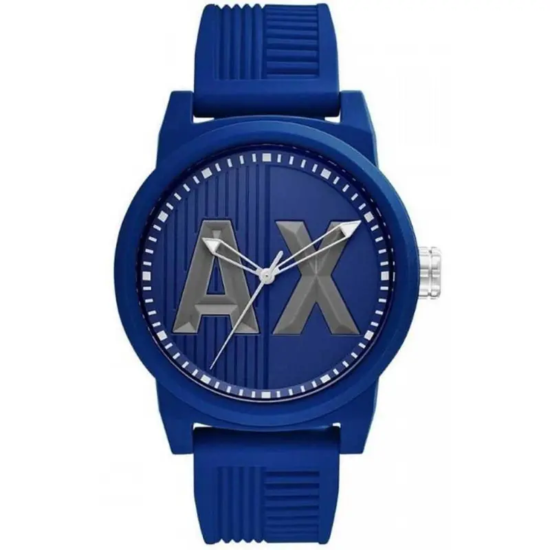 Armani Exchange Analog Quartz Blue Silicone Ax1454 Men's Watch 1