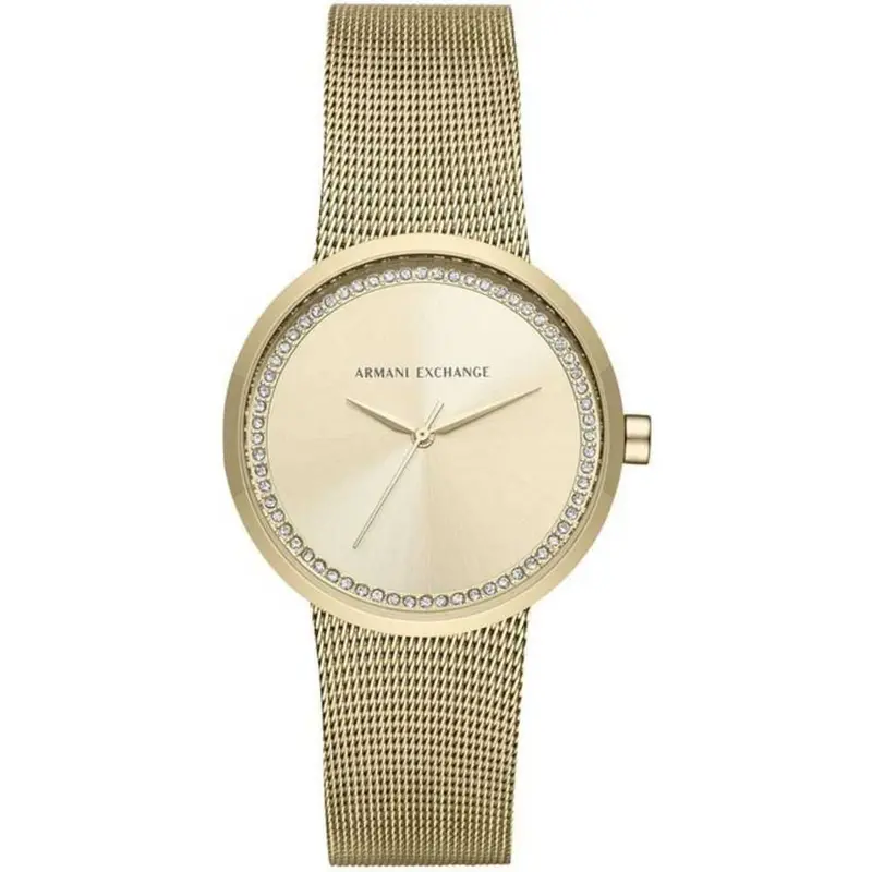 Armani Exchange Analog Quartz Gold Stainless Steel Ax4502 Women's Watch 1
