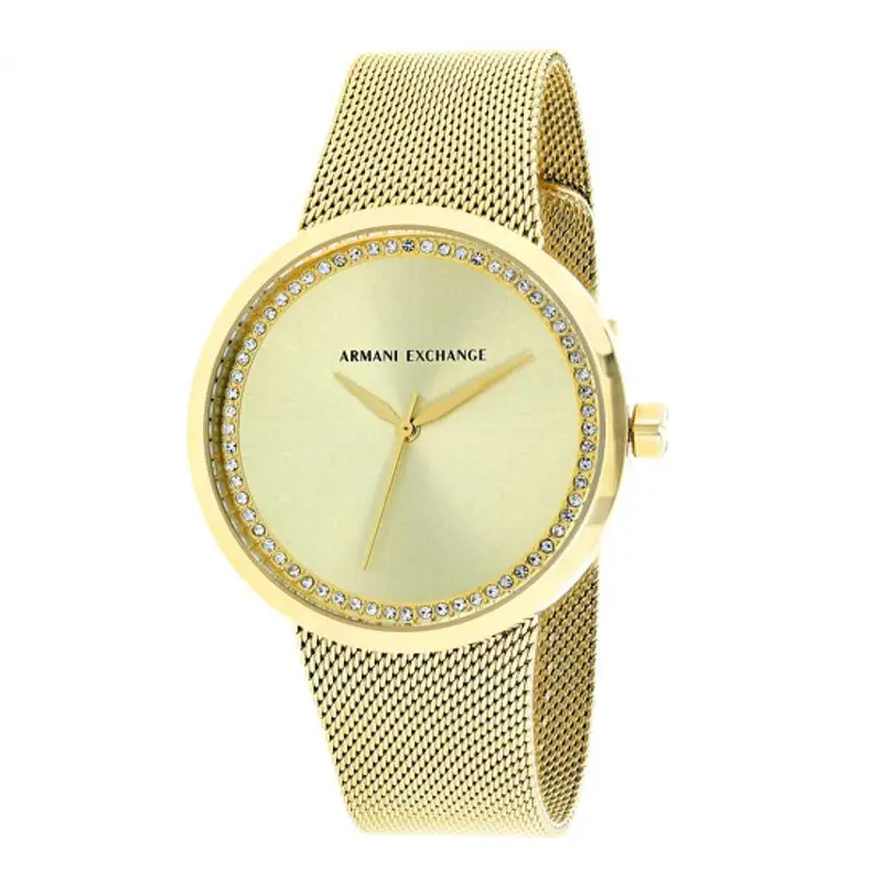 Armani Exchange Analog Quartz Gold Stainless Steel Ax4502 Women's Watch 2