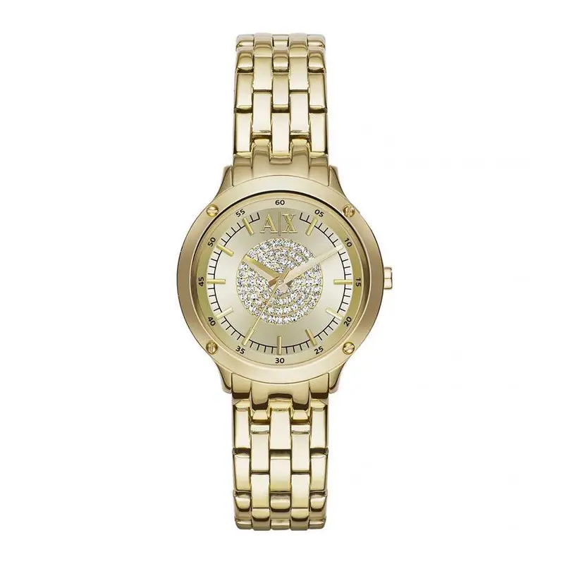 Armani Exchange Analog Quartz Gold Stainless Steel Ax5417 Women's Watch 1