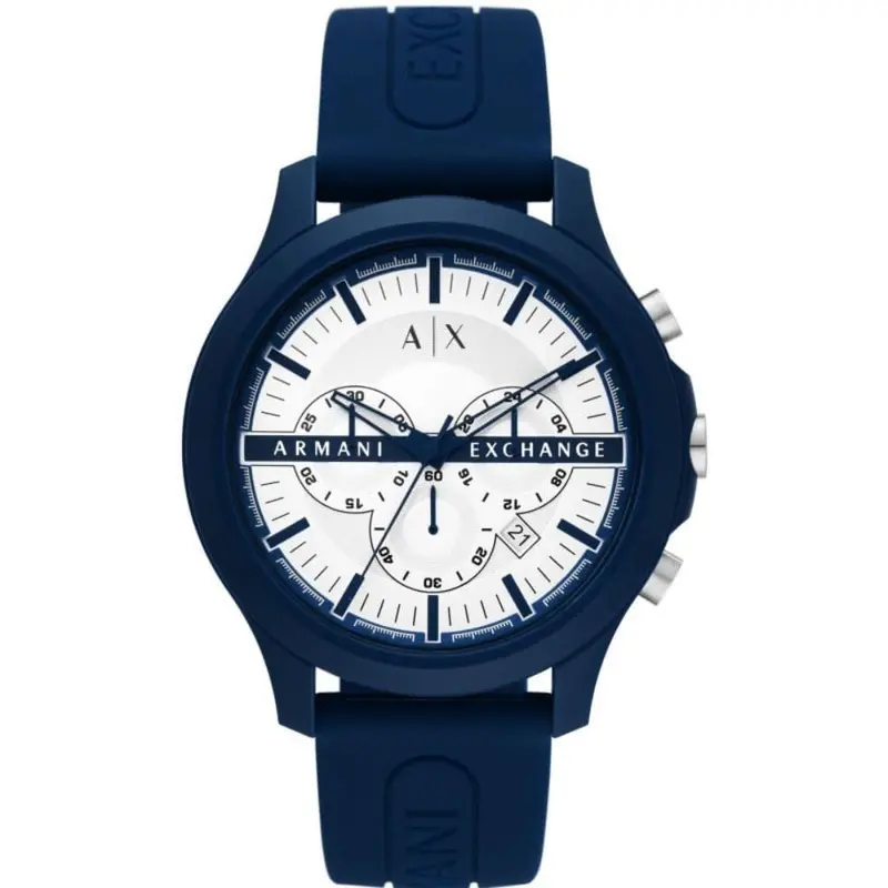 Armani Exchange Ax2437 Blue Silicone Strap Men Watch 1
