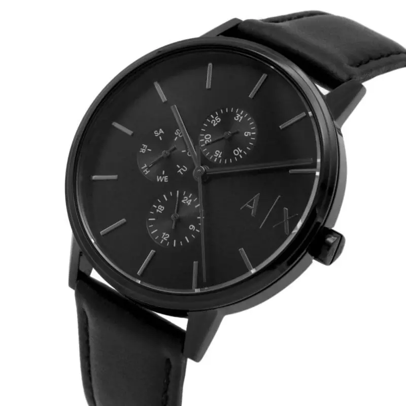 Armani Exchange Ax2719 Black Leather Men's Watch 2