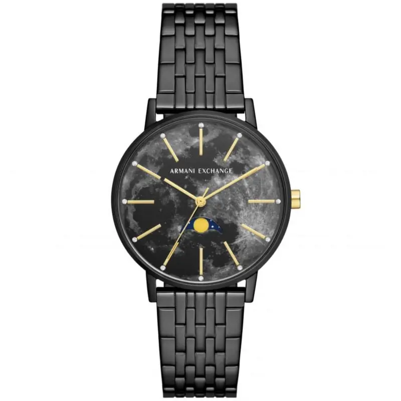 Armani Exchange Black Dial And Stainless Steel Strap Women Watch Ax5587 1