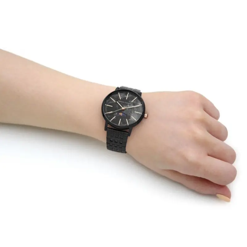 Armani Exchange Black Dial And Stainless Steel Strap Women Watch Ax5587 2