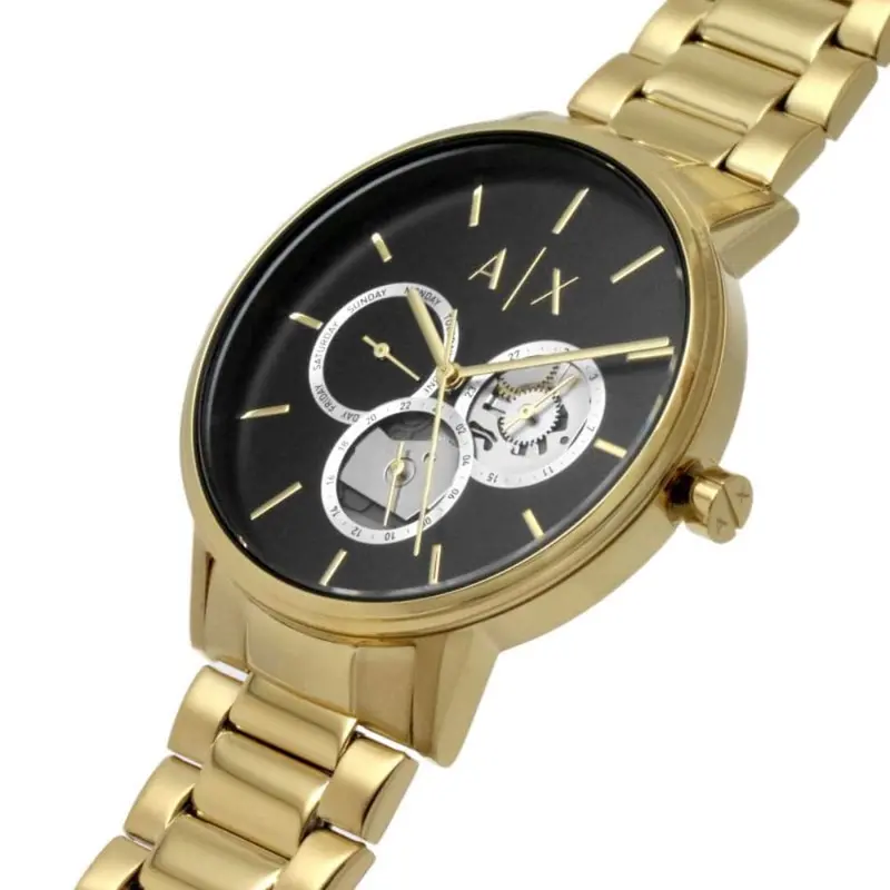 Armani Exchange Black Dial Gold Stainless Steel Strap Men Watch Ax2747 2