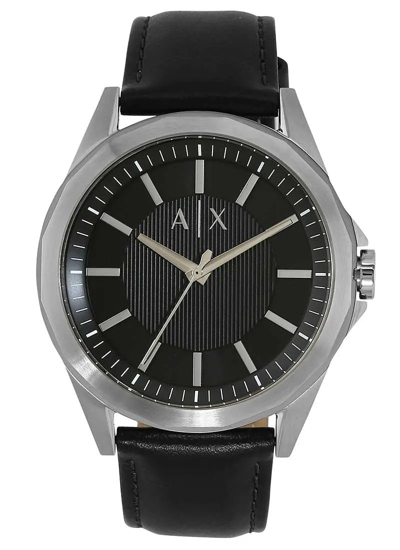 Armani Exchange Black Dial Leather Men's Watch Ax2621 1
