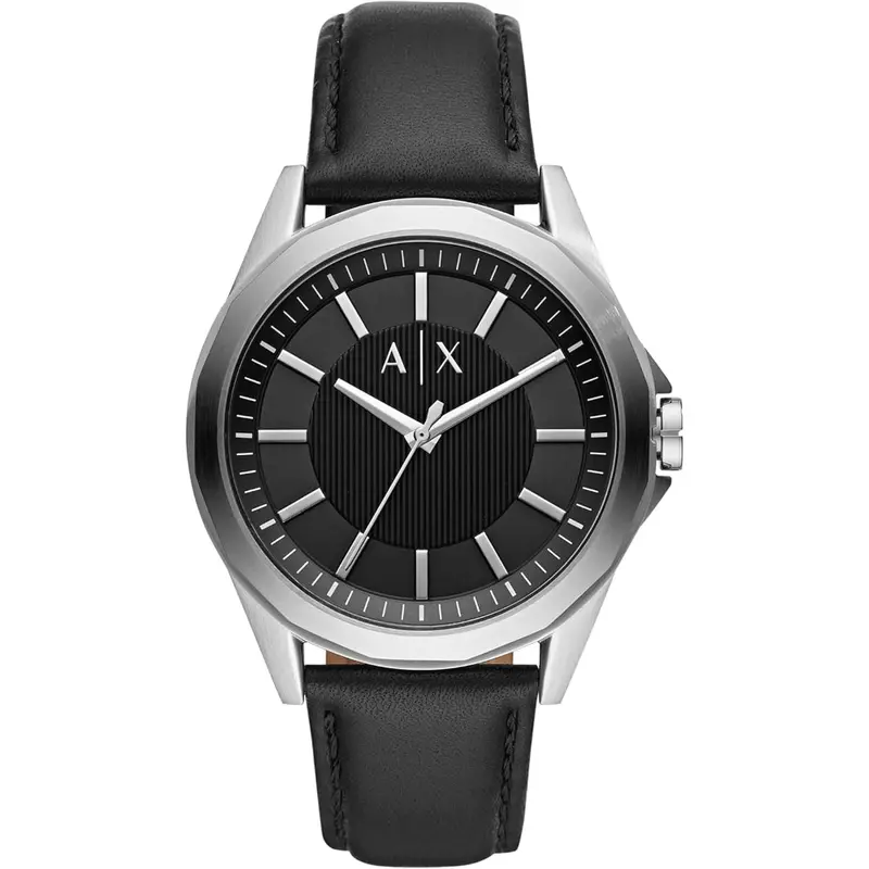 Armani Exchange Black Men's Watch - Genuine Leather Strap | Ax2621p 1