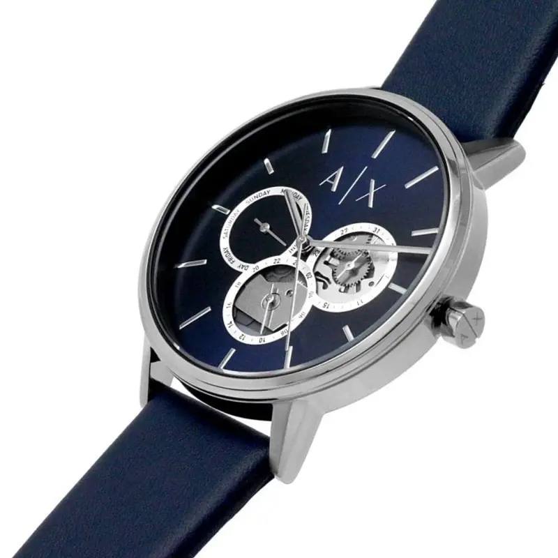 Armani Exchange Blue Dial And Leather Strap Men Watch Ax2746 2