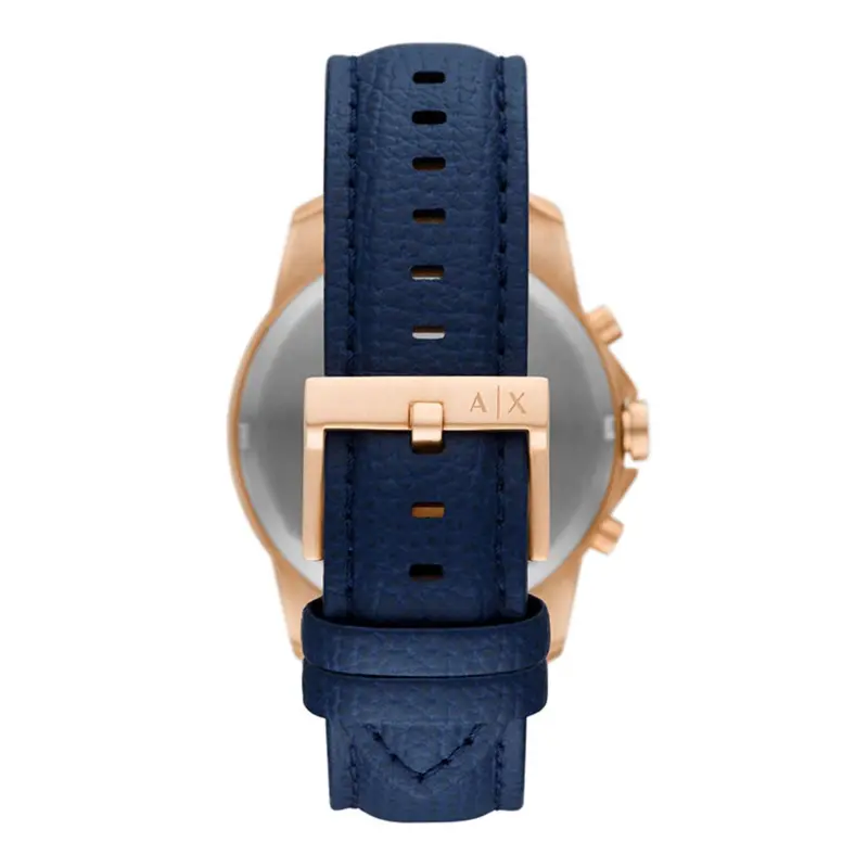 Armani Exchange Chronograph Blue Leather Men's Watch Ax1723 2